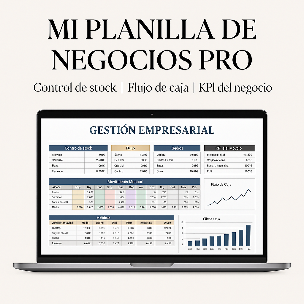 Mi Plantilla de Negocios PRO - Ordena tu negocio en minutos y obtén rentabilidad constante