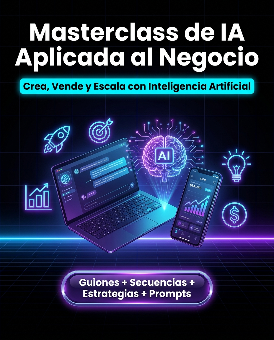 Masterclass de IA Aplicada al Negocio: Creá, Vendé y Escalá con Inteligencia Artificial